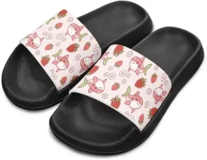Kids Slides Girls Boys Toddlers Shower Slippers Cute Cartoon Open Toe Sandals Cushioned Thick Sole Beach Pool Shoes