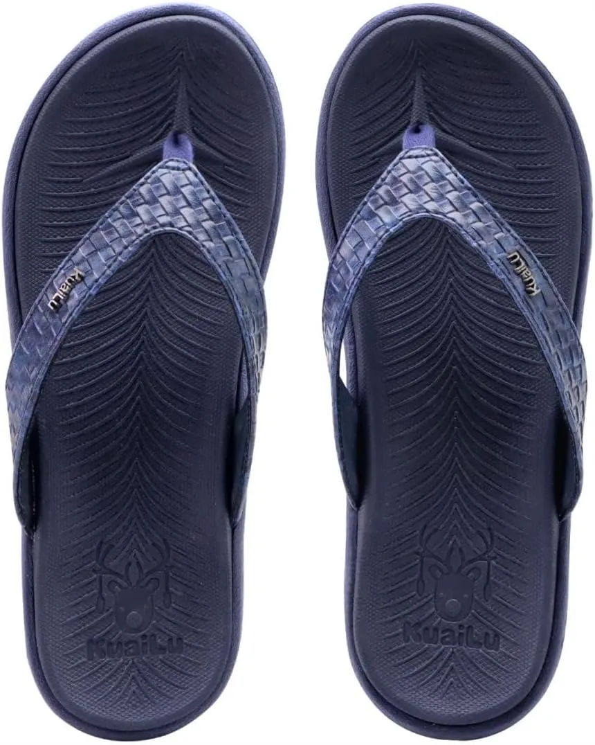 KuaiLu Womens Flip Flops Ladies Yoga Mat Comfortable Walking Thong Sandals With Plantar Fasciitis Arch Support Slip On Indoor Outdoor For Summer