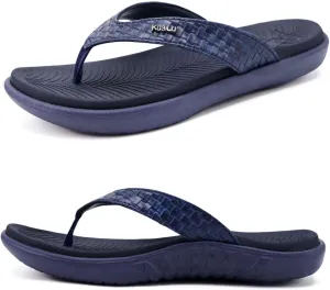 KuaiLu Womens Flip Flops Ladies Yoga Mat Comfortable Walking Thong Sandals With Plantar Fasciitis Arch Support Slip On Indoor Outdoor For Summer