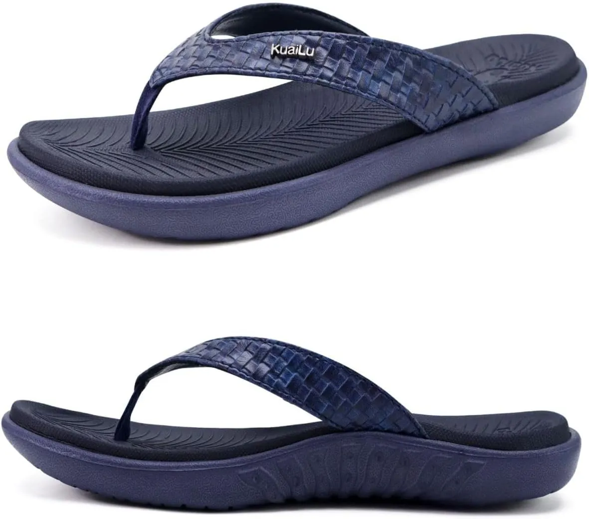 KuaiLu Womens Flip Flops Ladies Yoga Mat Comfortable Walking Thong Sandals With Plantar Fasciitis Arch Support Slip On Indoor Outdoor For Summer