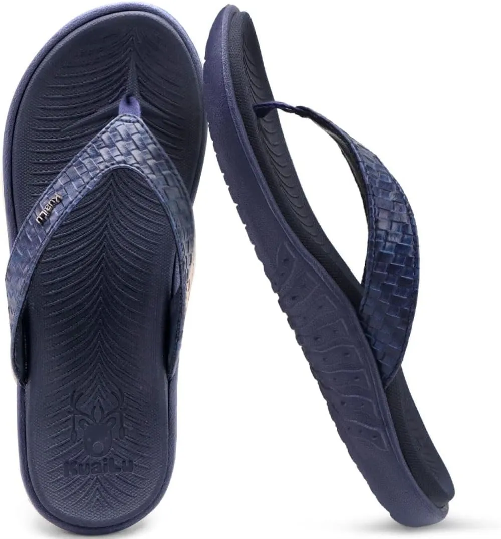 KuaiLu Womens Flip Flops Ladies Yoga Mat Comfortable Walking Thong Sandals With Plantar Fasciitis Arch Support Slip On Indoor Outdoor For Summer