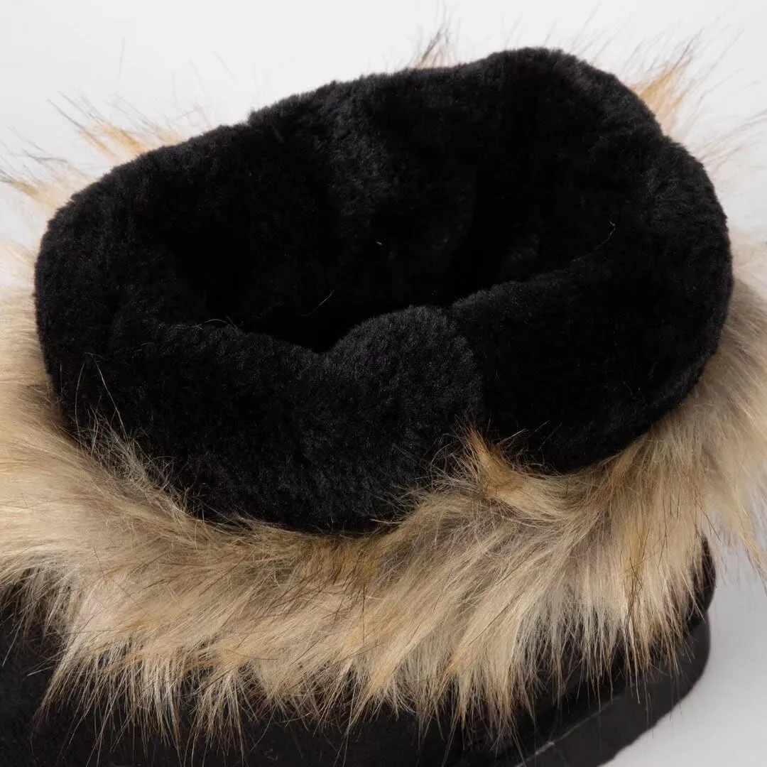 Ladies Winter Ankle Snow Boot Suede Casual Flat Fluffy Faux Fur Tassel Outdoor Women Warm Short Snowboots Imitation Fox Fur Shoes