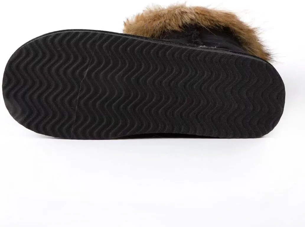 Ladies Winter Ankle Snow Boot Suede Casual Flat Fluffy Faux Fur Tassel Outdoor Women Warm Short Snowboots Imitation Fox Fur Shoes
