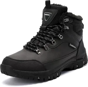 Lamincoa Mens Snow Boots Water Resistant Hiking Boots for Men Non-slip Winter Outdoor Warm Comfort Camping Backpacking Shoe