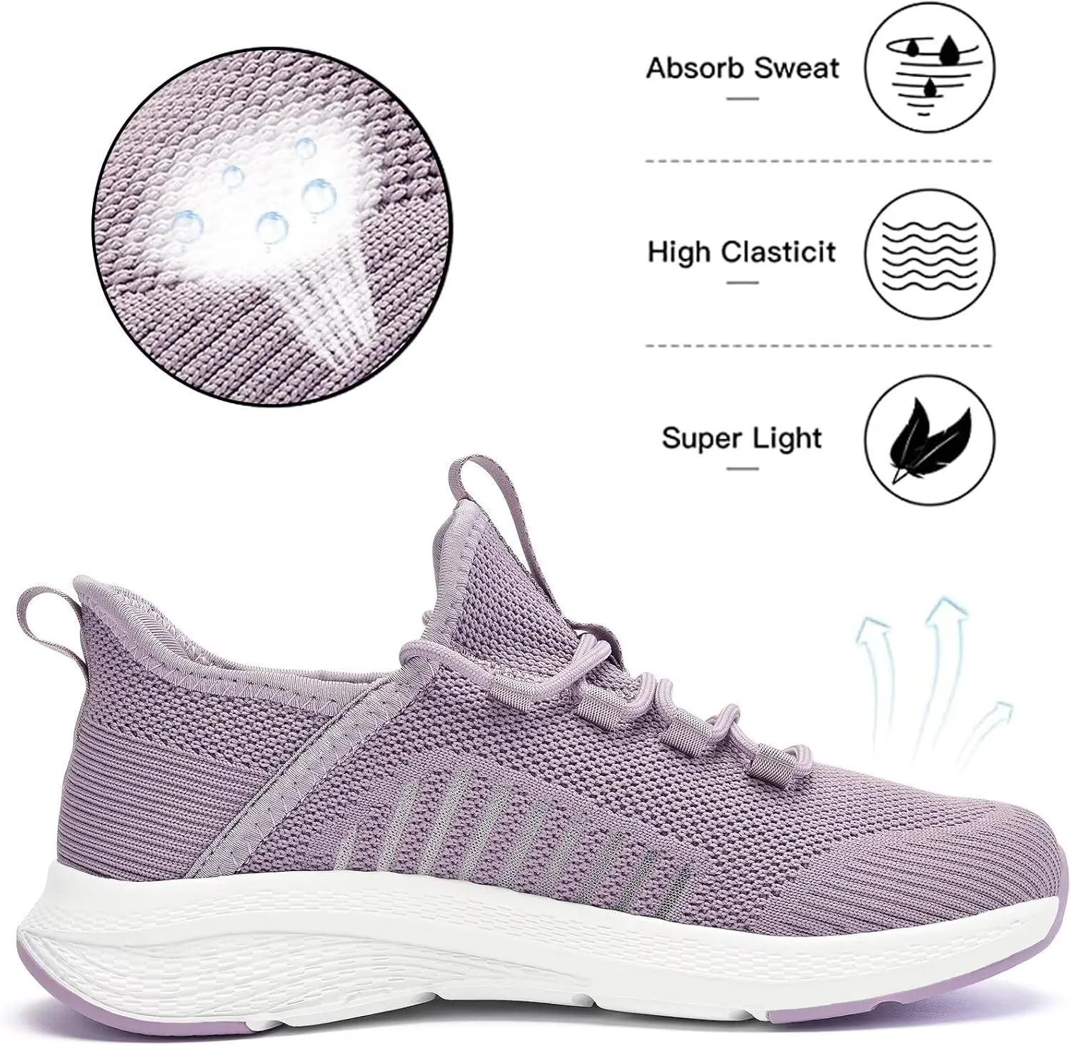 Lamincoa Women Slip on Walking Sneakers Non Slip Running Shoes Lightweight Sport Gym Casual Shoes Workout Tennis Sneakers for Women