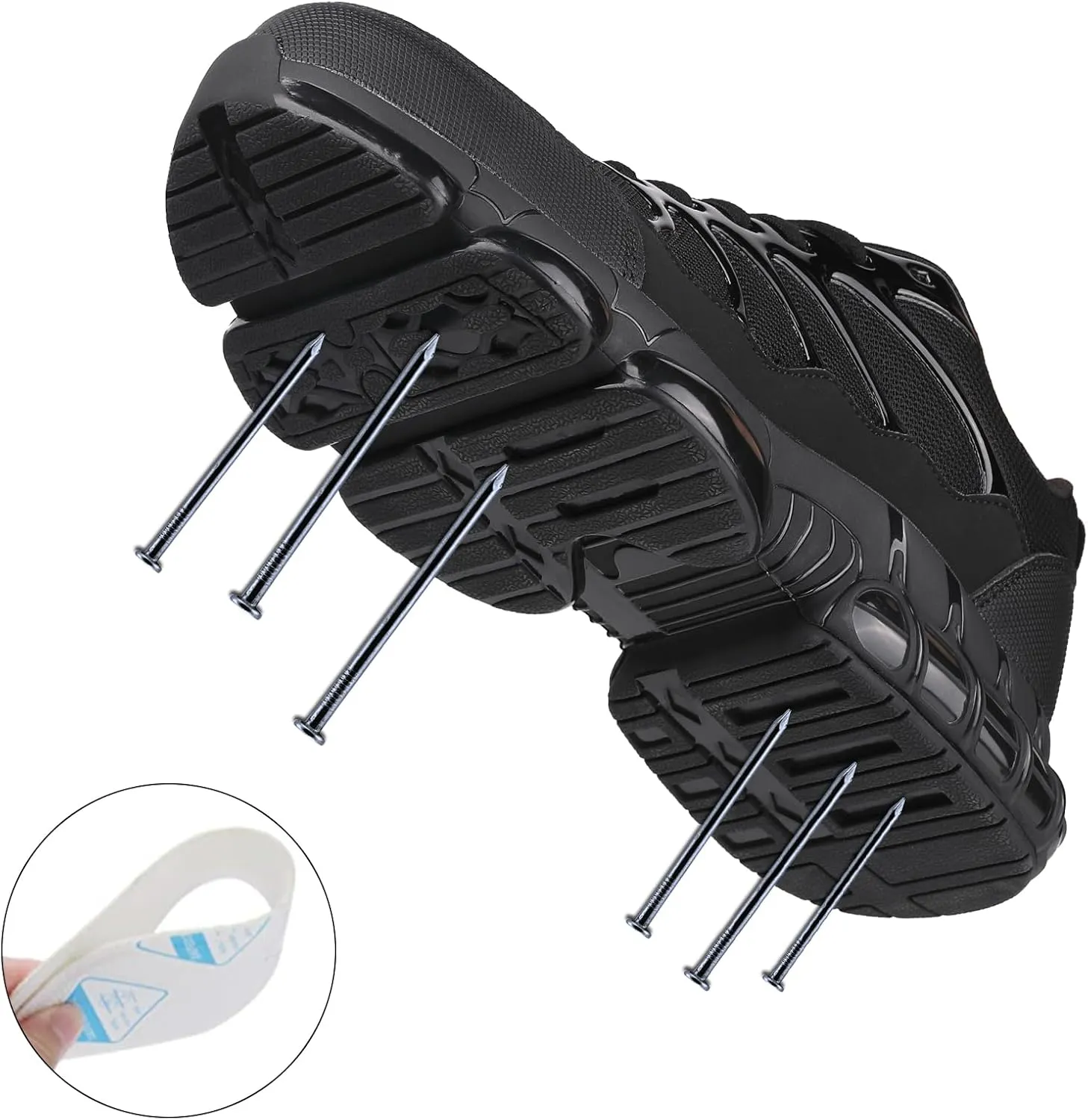 LIANGGO Steel Toe Sneakers for Men Women Safety Composite Toe Shoes Lightweight Work Shoes Indestructible Air Cushion Zapatos de Trabajo para Hombres Mujer