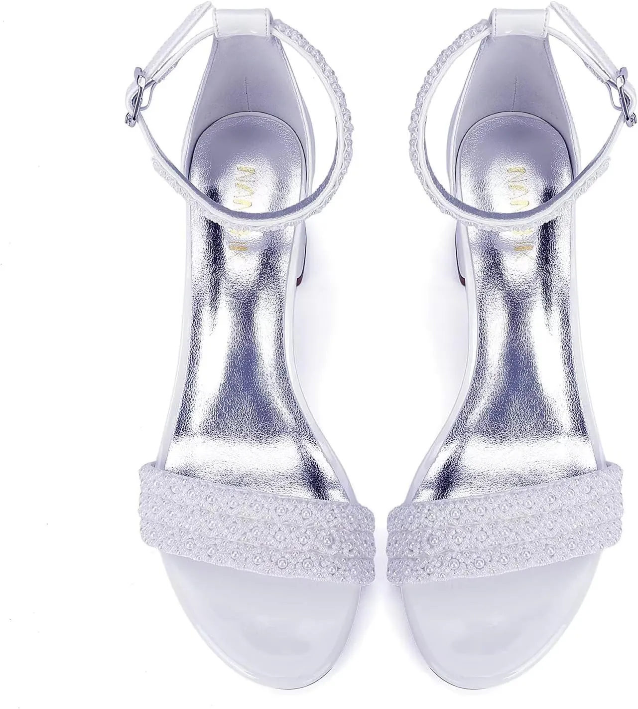 Low Block Heel Wedding Shoes for Bride Open Toe Bridal Shoes Wedding Heeled Sandals
