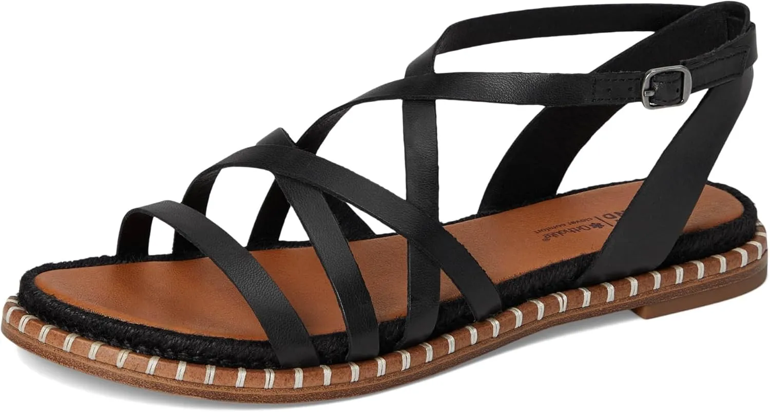 Lucky Brand Women's Kielly Cross Strap Flat Sandals