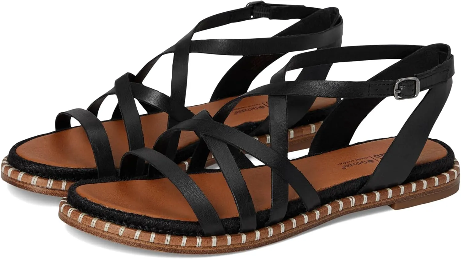 Lucky Brand Women's Kielly Cross Strap Flat Sandals
