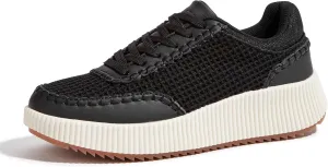 LUCKY STEP Women's Platform Sneakers Retro Braided Fashion Casual Chunky Shoes Breathable Durable Non Slip Walking Footwear