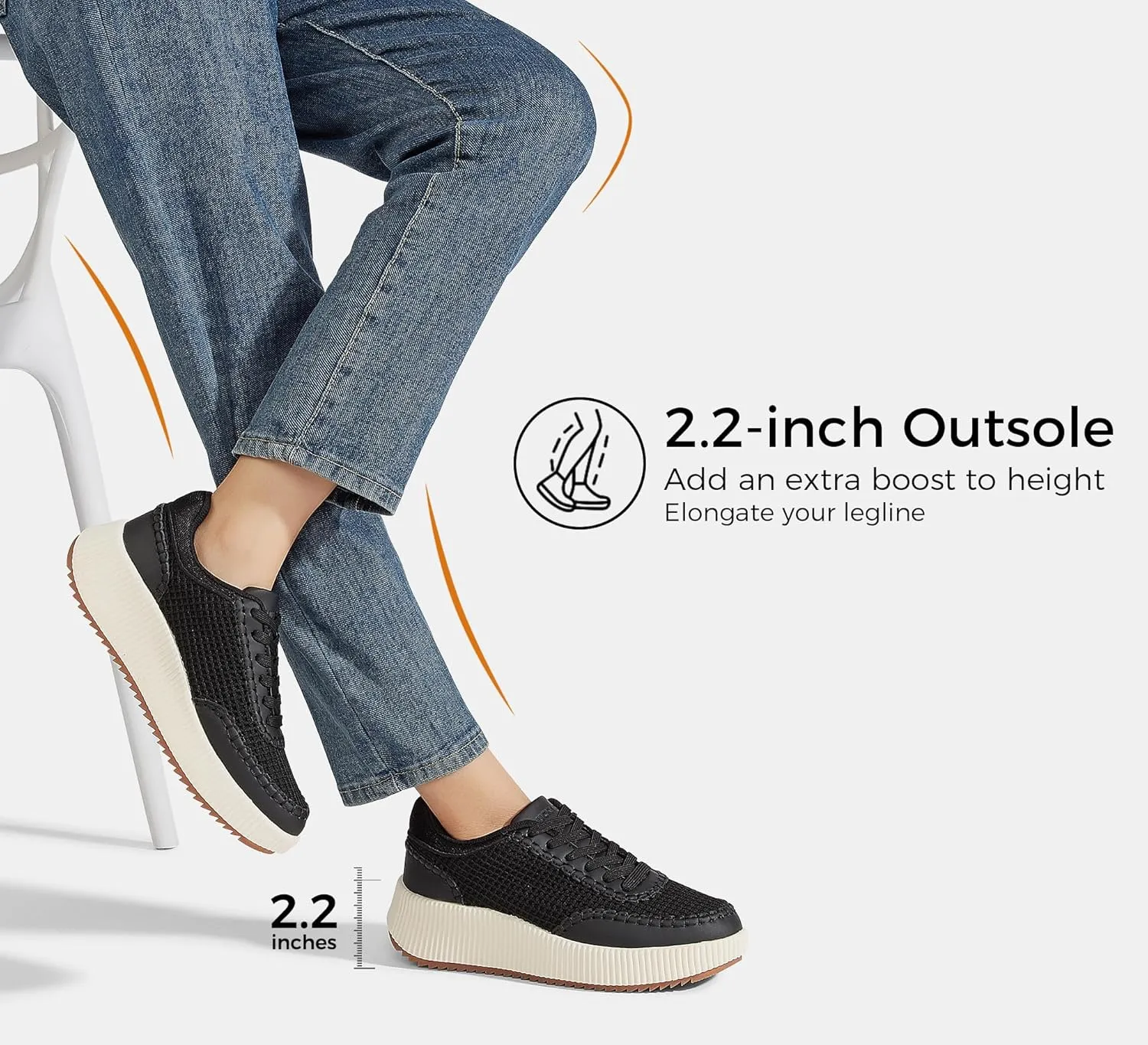 LUCKY STEP Women's Platform Sneakers Retro Braided Fashion Casual Chunky Shoes Breathable Durable Non Slip Walking Footwear