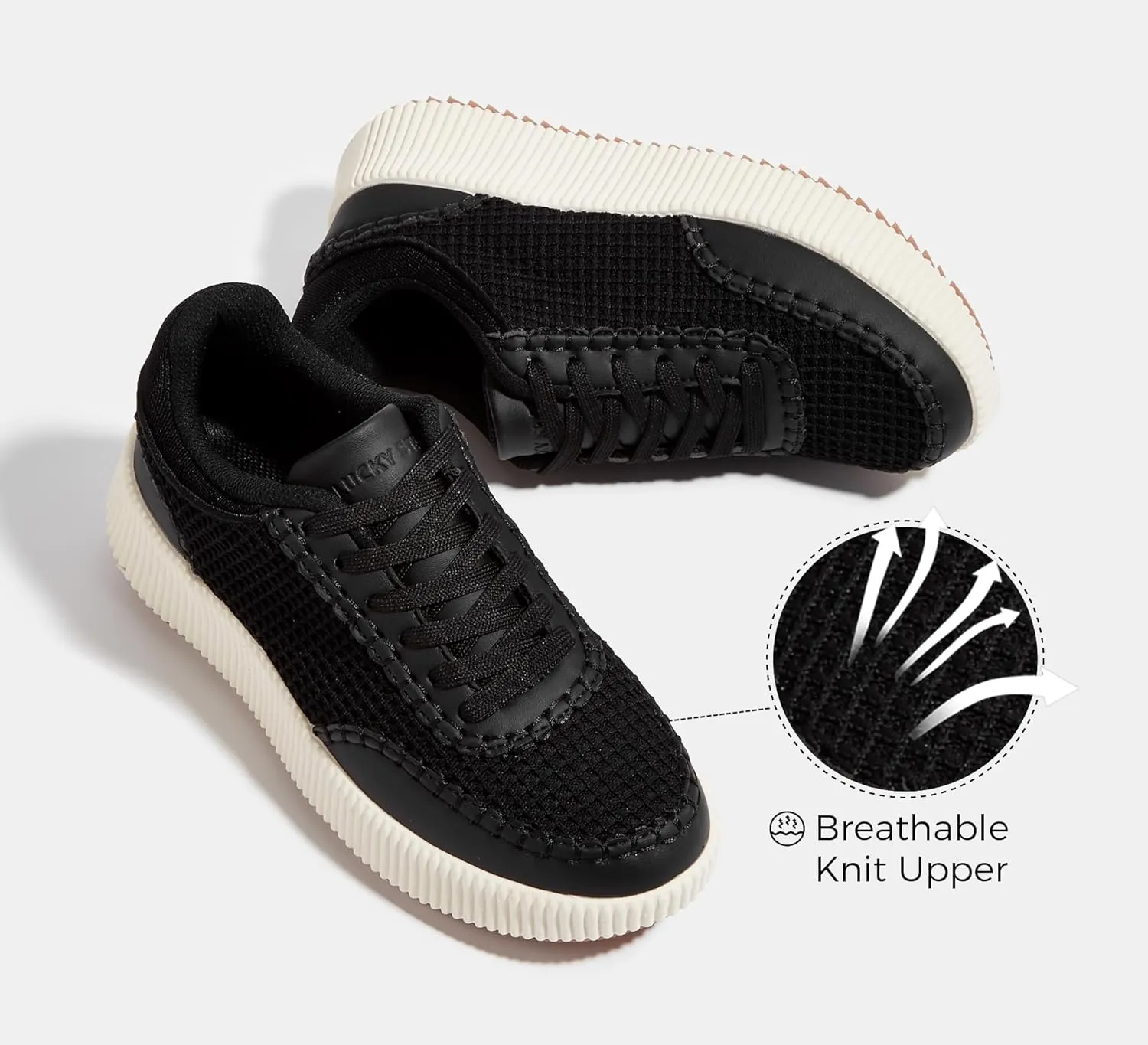 LUCKY STEP Women's Platform Sneakers Retro Braided Fashion Casual Chunky Shoes Breathable Durable Non Slip Walking Footwear