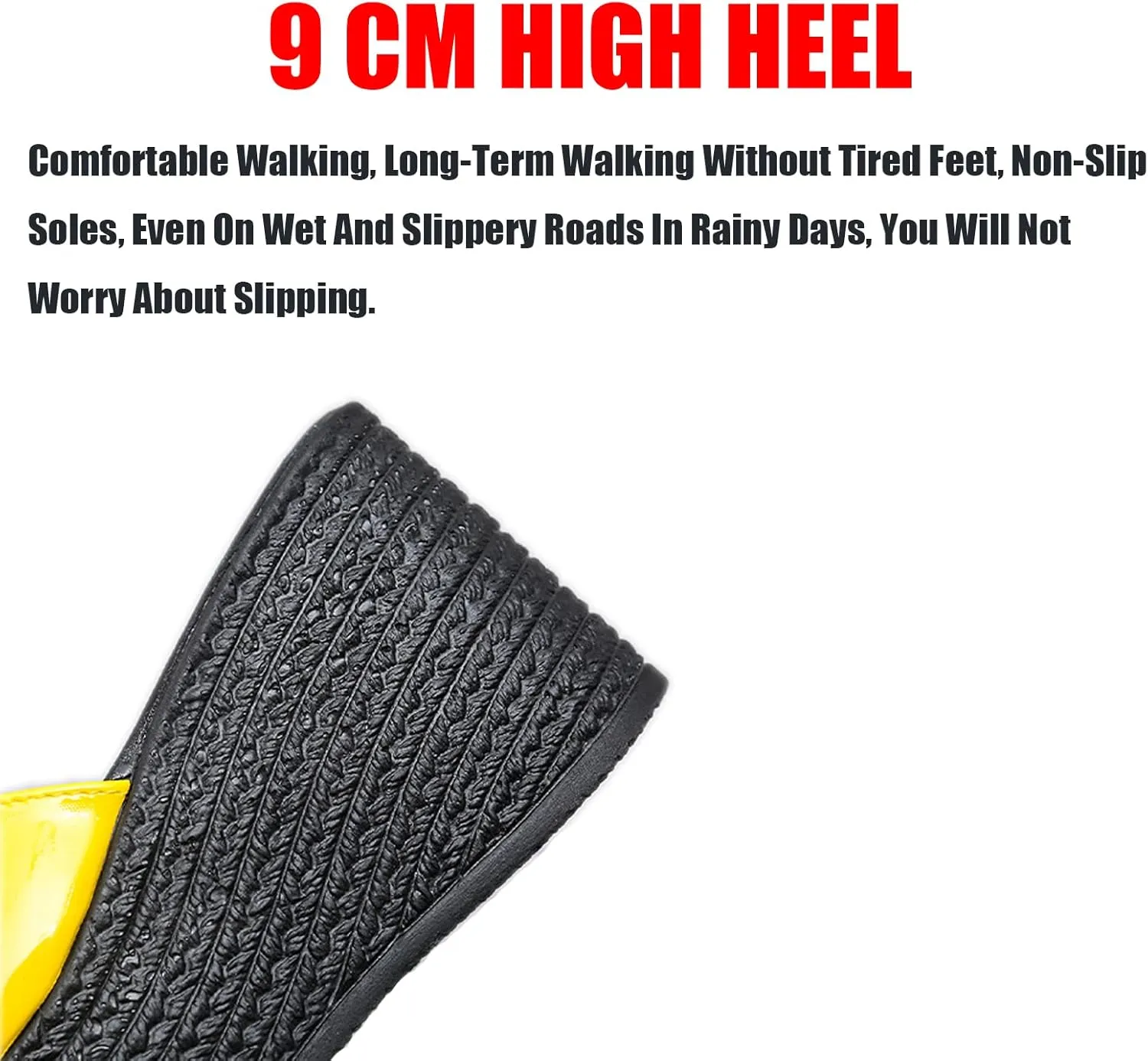 Lymphvity Women's Fish Mouth Open Toe Platform Sandals Slides,Summer Fashion Outdoor Slip On Mule High Heeled Wedge Solid Color Casual Dress Leather Sandals
