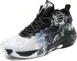 MAIZUN Mens Basketball Shoes Fashion Non-Slip Lightweight Breathable Outdoor Sneakers Cushioning Workout Shoes for Running Walking Sports Training