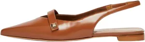 MAVMAX Women's Slingback Flats Closed Pointed Toe Slip on Low Heel Pumps Casual Work Office Dress Shoes