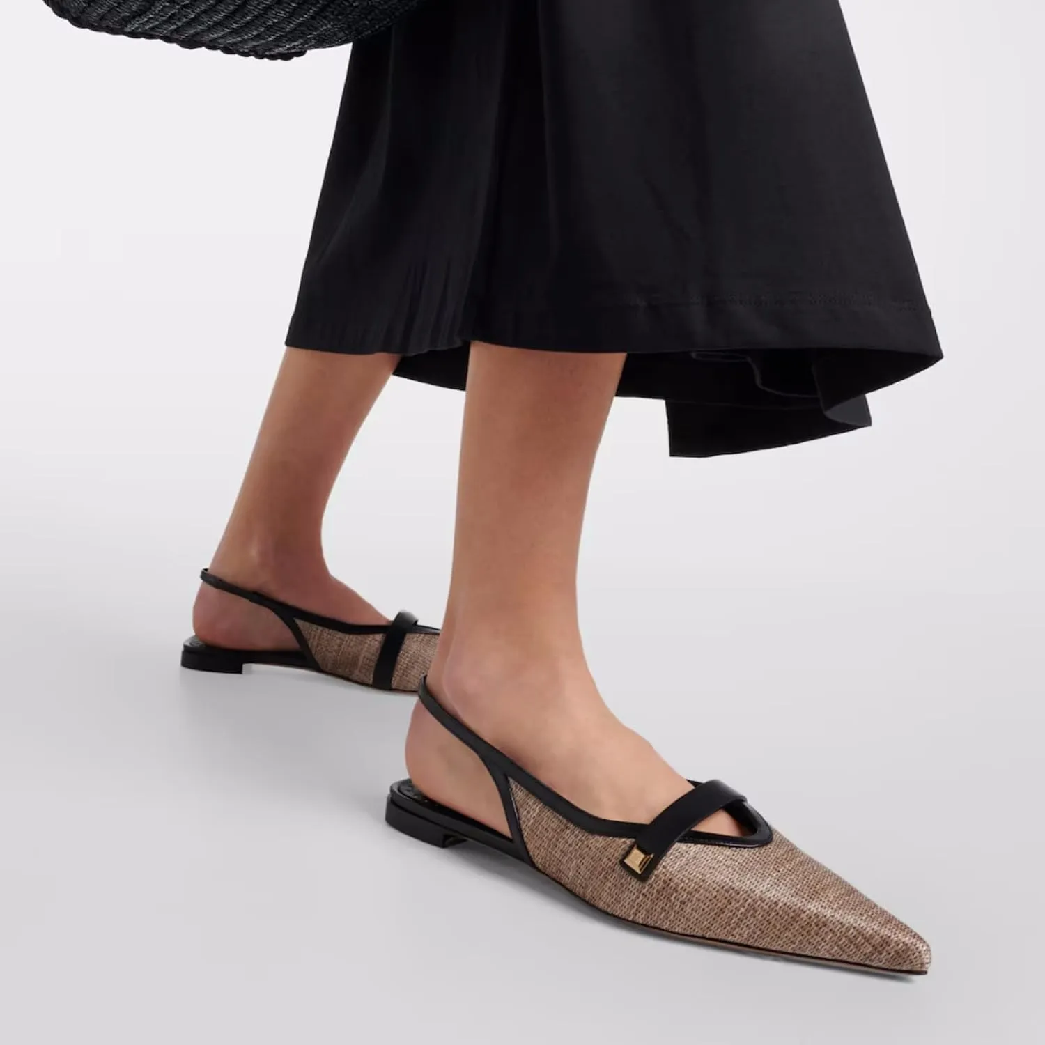 MAVMAX Women's Slingback Flats Closed Pointed Toe Slip on Low Heel Pumps Casual Work Office Dress Shoes
