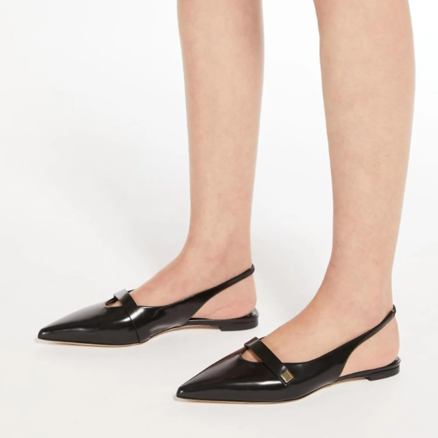 MAVMAX Women's Slingback Flats Closed Pointed Toe Slip on Low Heel Pumps Casual Work Office Dress Shoes