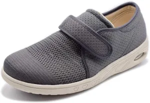 Mei MACLEOD Women's Extra Wide Shoes with Adjustable Strap Wide Width Sneakers Arthritis Edema Walking Shoes for Elderly Diabetic