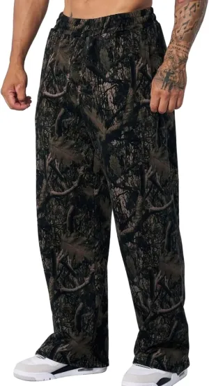 Men's Camo Sweatpants Loose Fit Joggers with Elastic Waist Pockets Quick-Dry Hunting Hiking Workout Athletic Pants