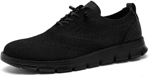 Men's Casual Dress Oxfords Shoes Breathable Knit Leisure Fashion Sneakers Lightweight Comfortable Walking Shoes