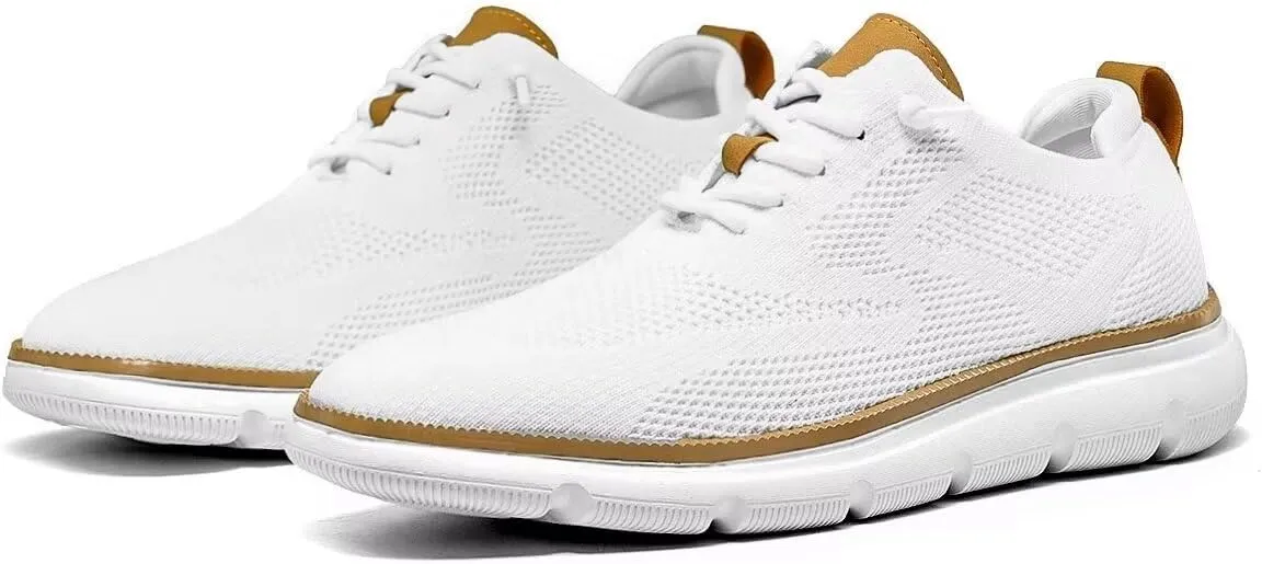 Mens Casual Dress Shoes Fashion Mesh Oxfords Business Walking Work Sneakers Comfortable Lightweight Breathable Soft Sole