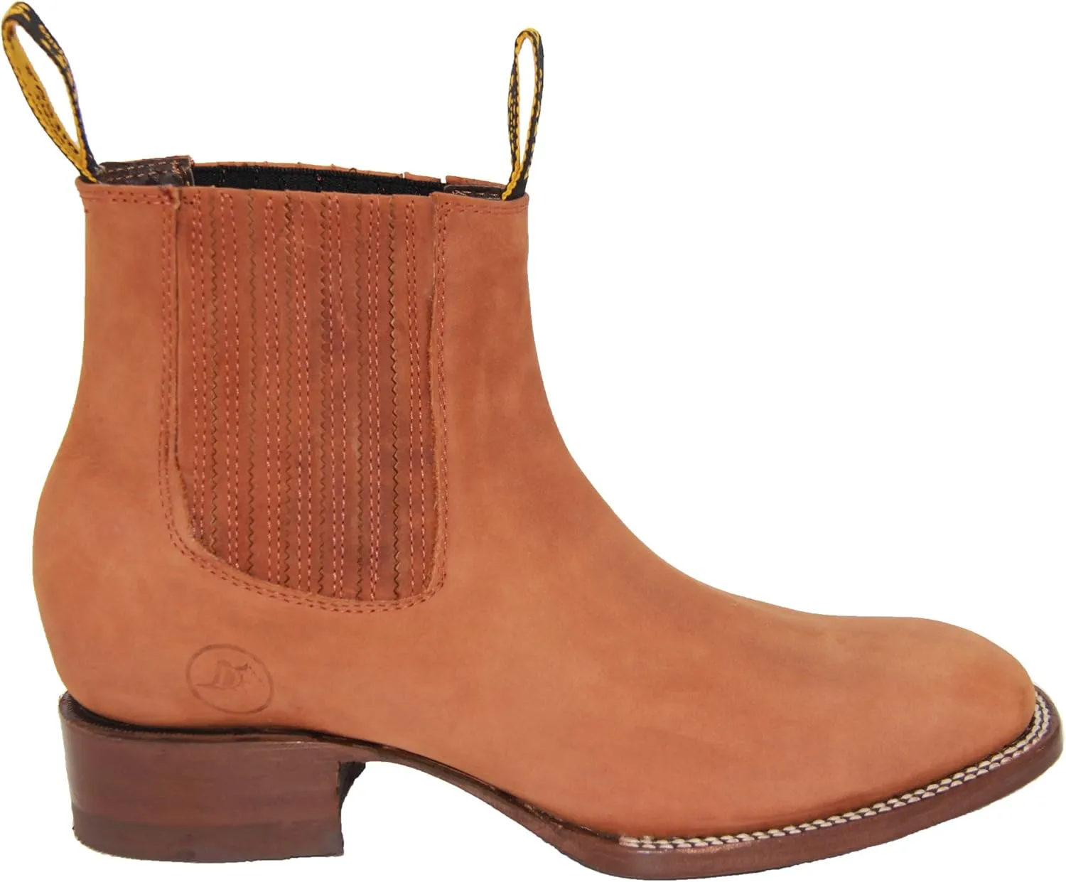 Men's Cowboy Genuine Cowhide Leather Short Ankle Western Rodeo Biker Boots