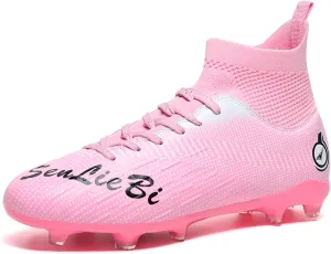 Men's Fashion High-Top Cleats Soccer Shoes Football Boots Outdoor Professional Training Athletic Turf Lacrosse Sports Sneakers