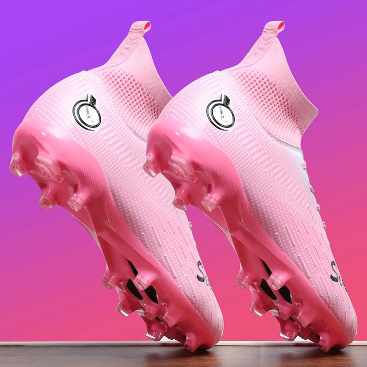 Men's Fashion High-Top Cleats Soccer Shoes Football Boots Outdoor Professional Training Athletic Turf Lacrosse Sports Sneakers