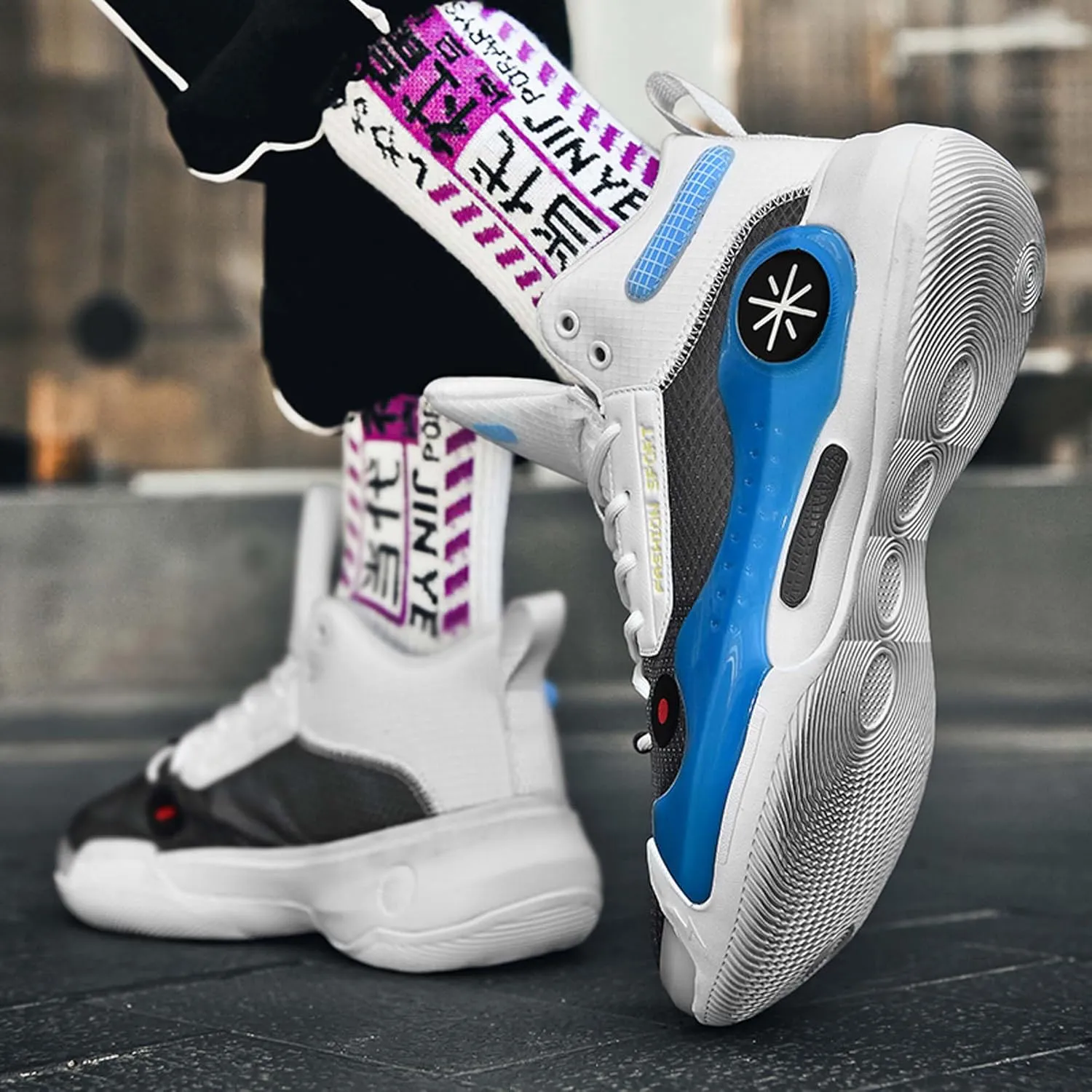 Men's High Top Basketball Shoes Fashion Breathable Sneakers Teenagers Training Competition Shoes Women's Outdoor Running Shoes Fashion Casual Walking Shoes