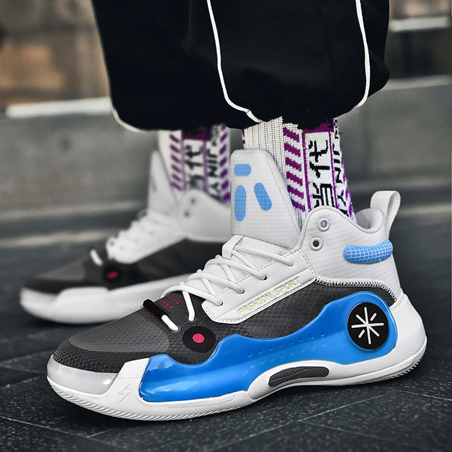 Men's High Top Basketball Shoes Fashion Breathable Sneakers Teenagers Training Competition Shoes Women's Outdoor Running Shoes Fashion Casual Walking Shoes