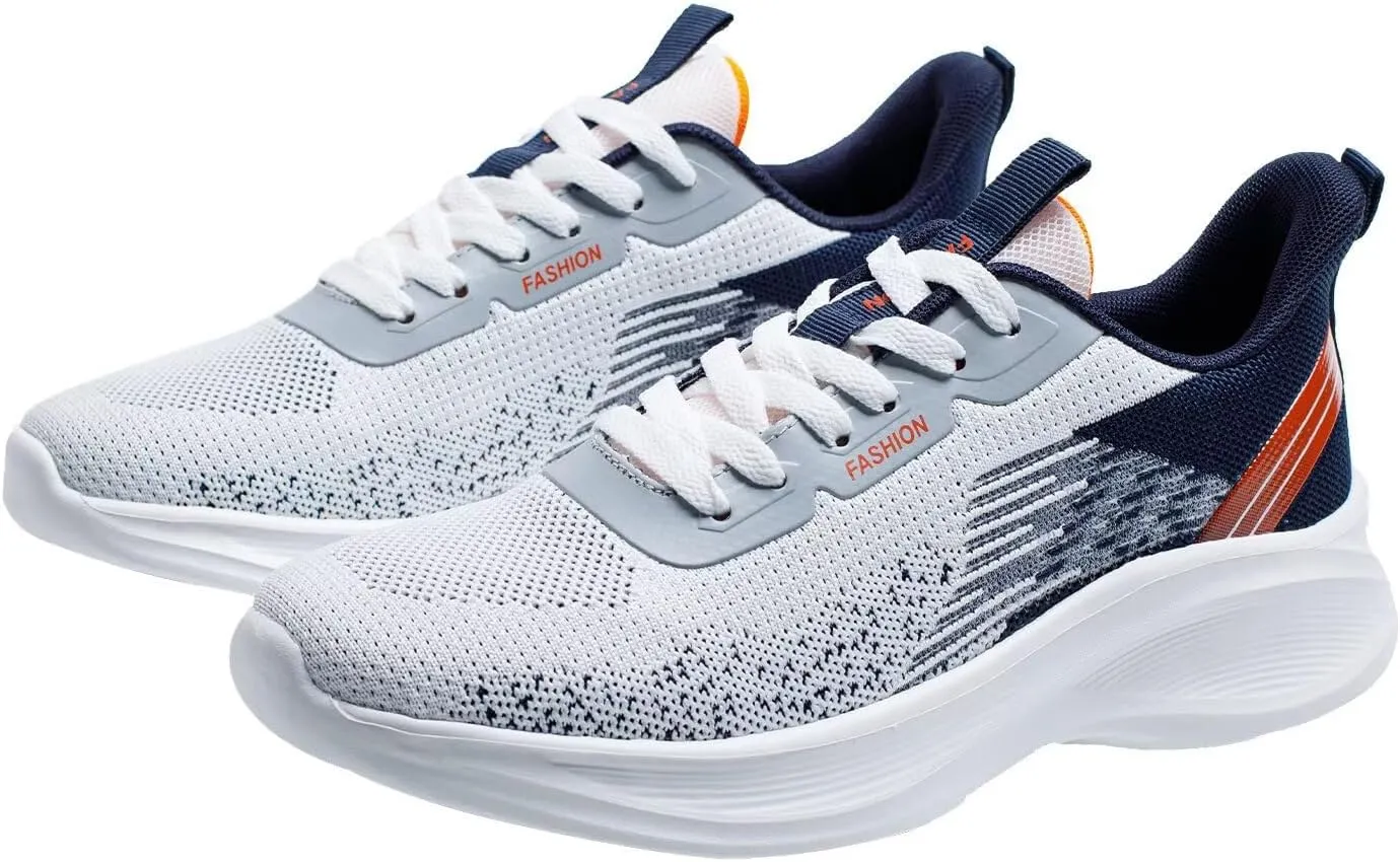 Men's Lightweight Running Shoes Breathable Athletic Sneakers for Gym Training & Trail Running - Non-Slip Rubber Outsole with Shock Absorption