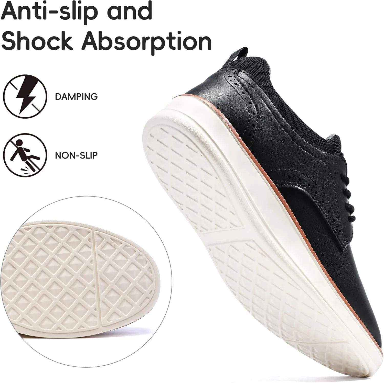 Mens Oxfords Shoes, Slip On Classic Fashion Casual Dress Business Shoes Lightweight Comfortable Walking Running Sneakers for Men