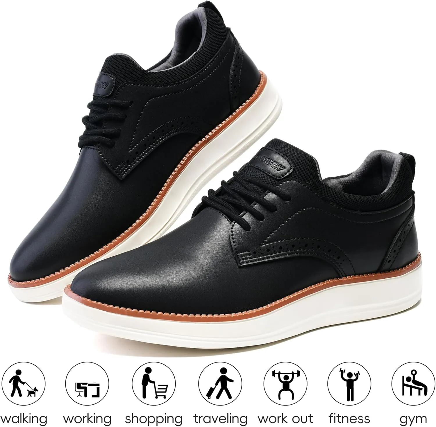 Mens Oxfords Shoes, Slip On Classic Fashion Casual Dress Business Shoes Lightweight Comfortable Walking Running Sneakers for Men