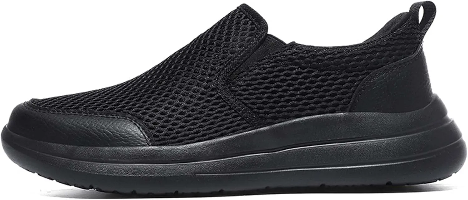 Men's Running Shoes Casual Walking Slip Tennis Sneakers Mesh Breathable Fitness Jogging Shoes Outdoor Summer Hollow Out Soft Bottom Casual Shoes