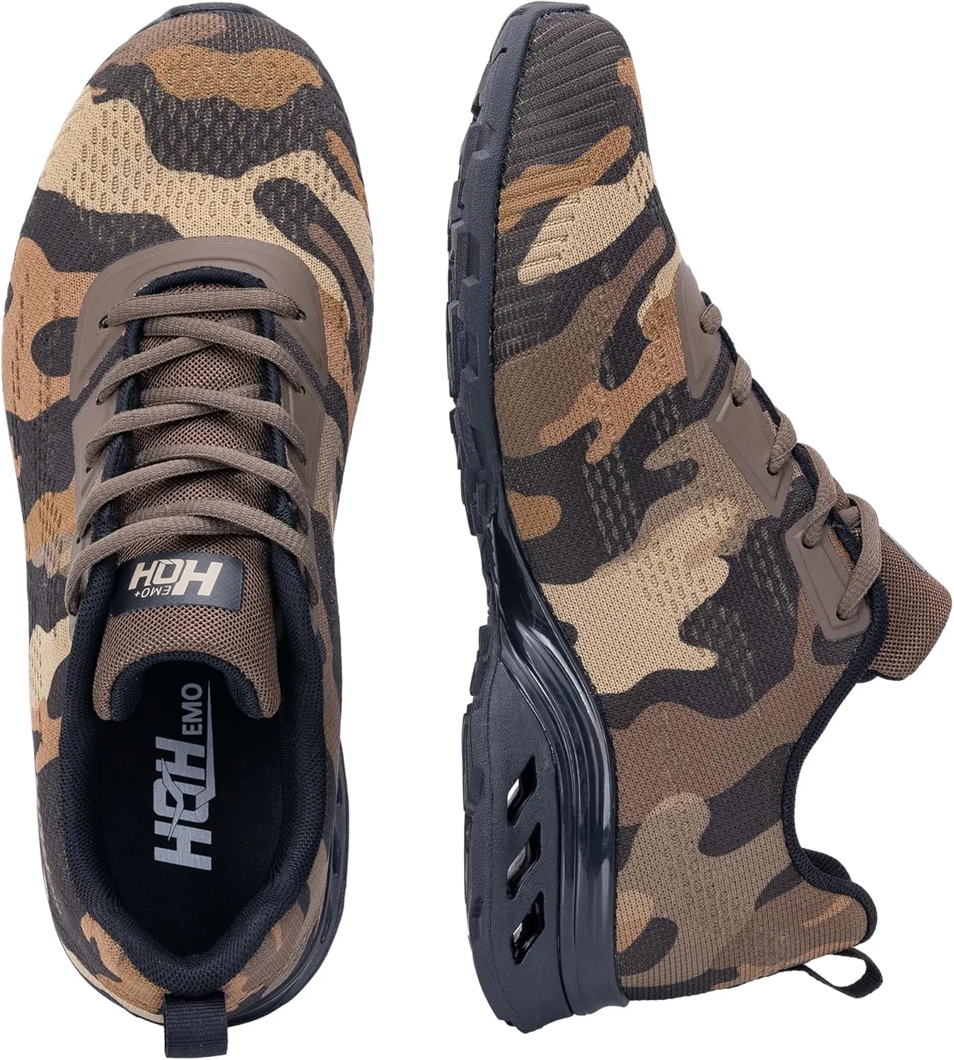 Mens Running Shoes|Atheletic Outdoor Shoes|Camouflage Hiking Shoes with Casual Sole|Fashion Sneakers for Men