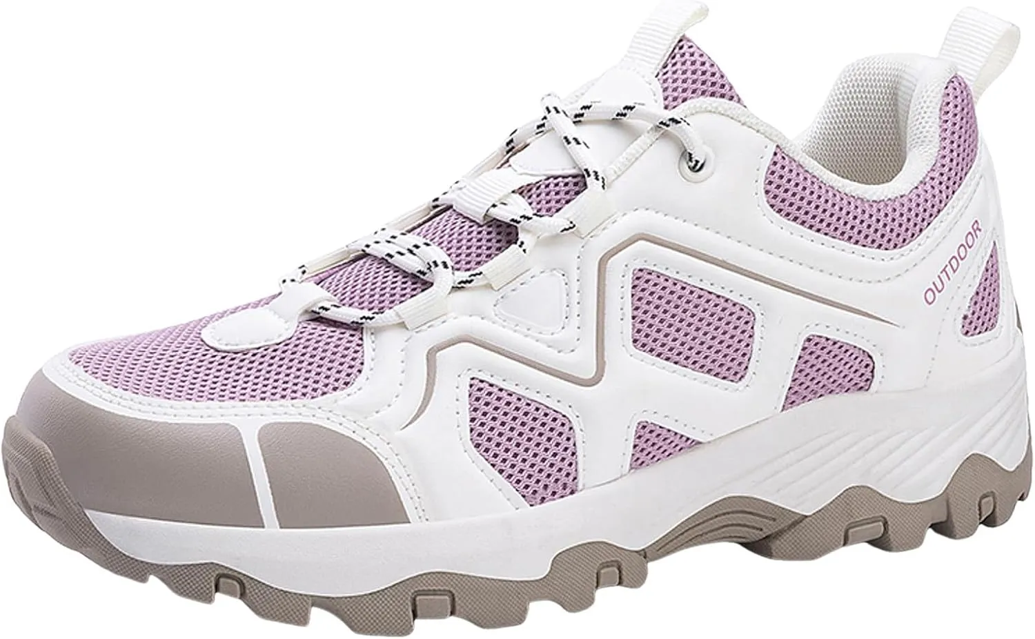 Men's Waterproof Hiking Shoes Lightweight Comfortable Non Slip Leather Walking Shoes for Outdoor Trekking Climbing Camping Mountaineering and Men Daily Work Sneakers