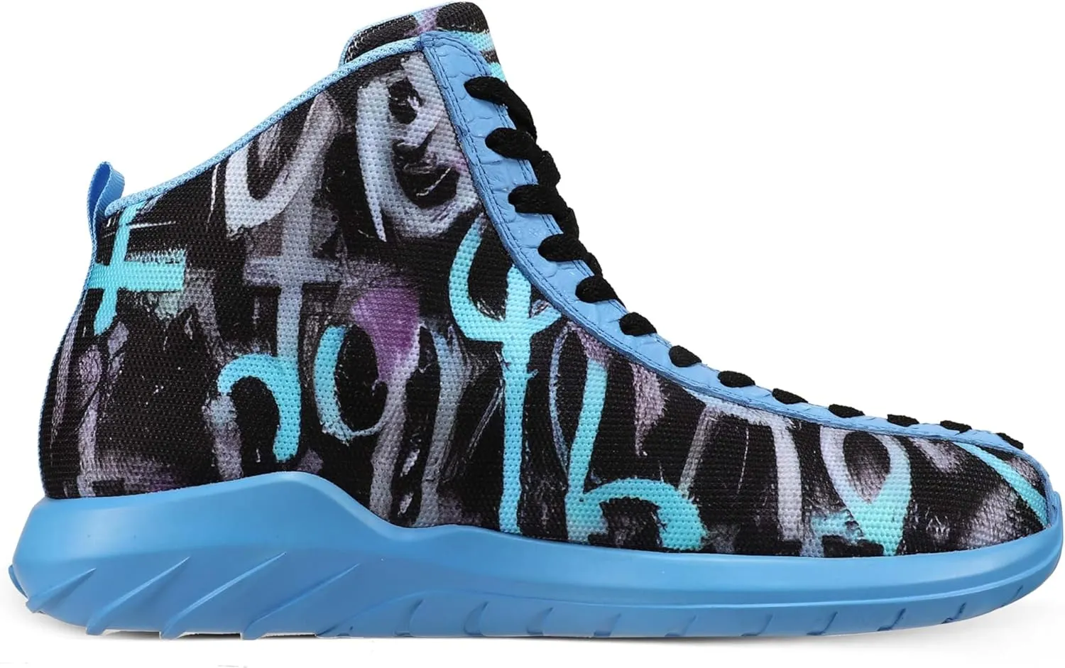 Men's Women's High Top Sneakers Unique Lace Up Lightweight Non Slip Outdoor Basketball Shoes