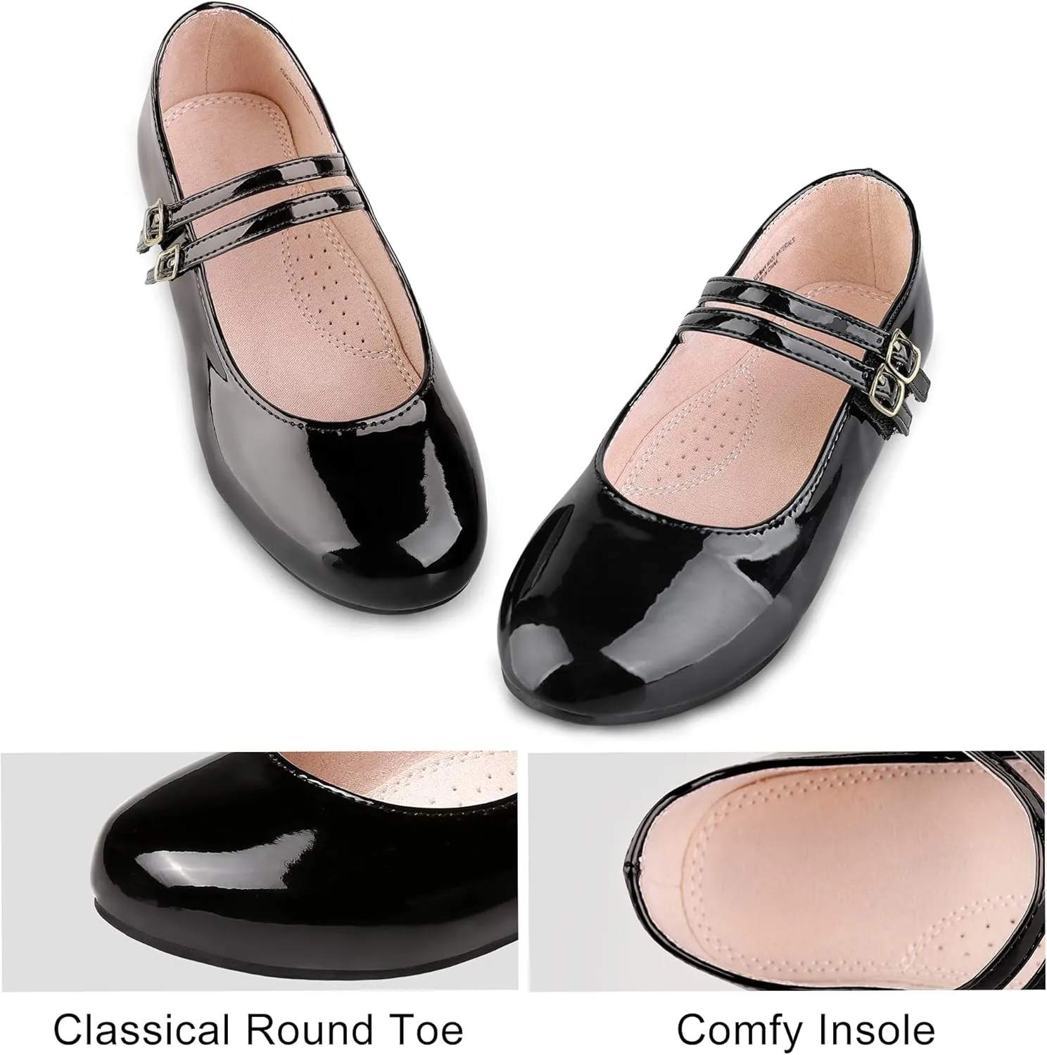 MIXIN Girls Dress Shoes Mary Jane Shoes for Girl Ballet Flats Back to School Princess Wedding Shoes