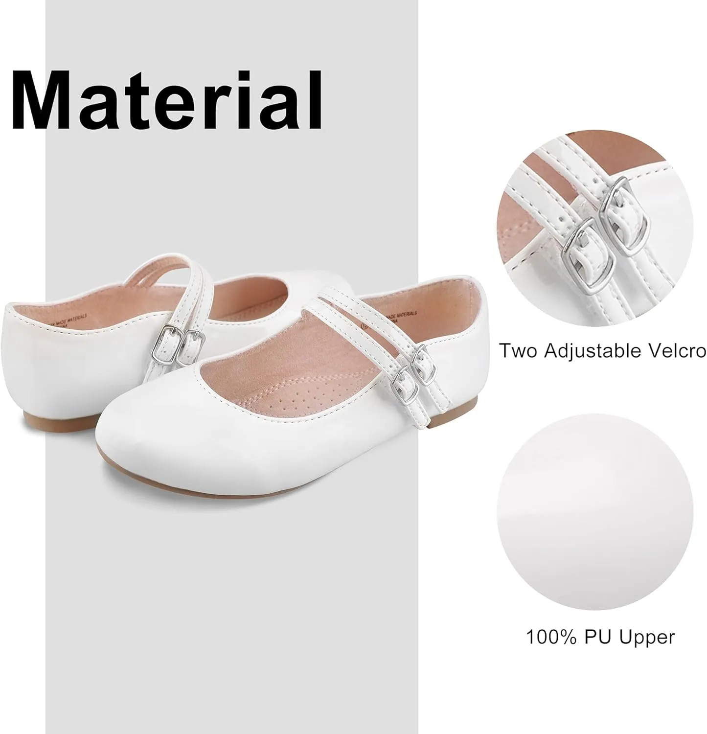 MIXIN Girls Dress Shoes Mary Jane Shoes for Girl Ballet Flats Back to School Princess Wedding Shoes