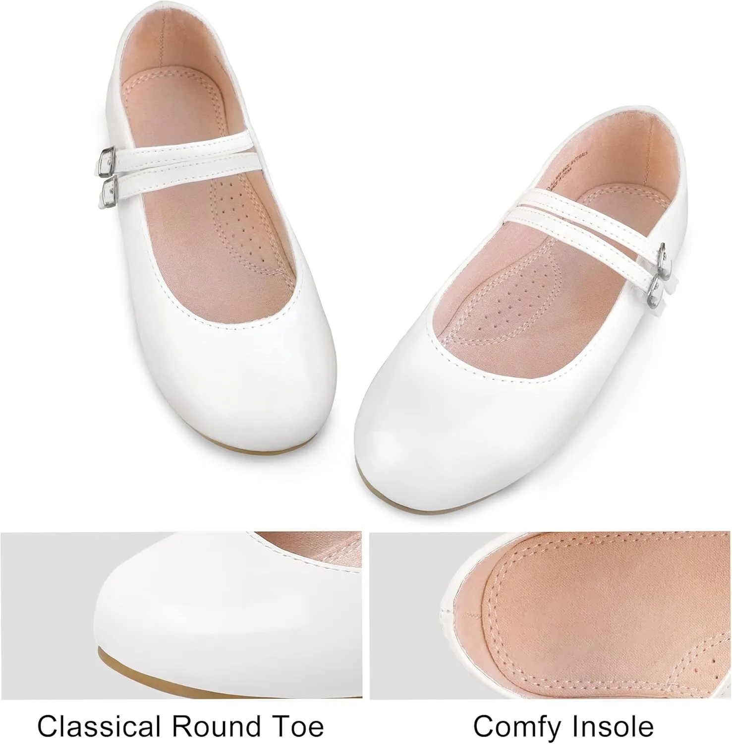 MIXIN Girls Dress Shoes Mary Jane Shoes for Girl Ballet Flats Back to School Princess Wedding Shoes