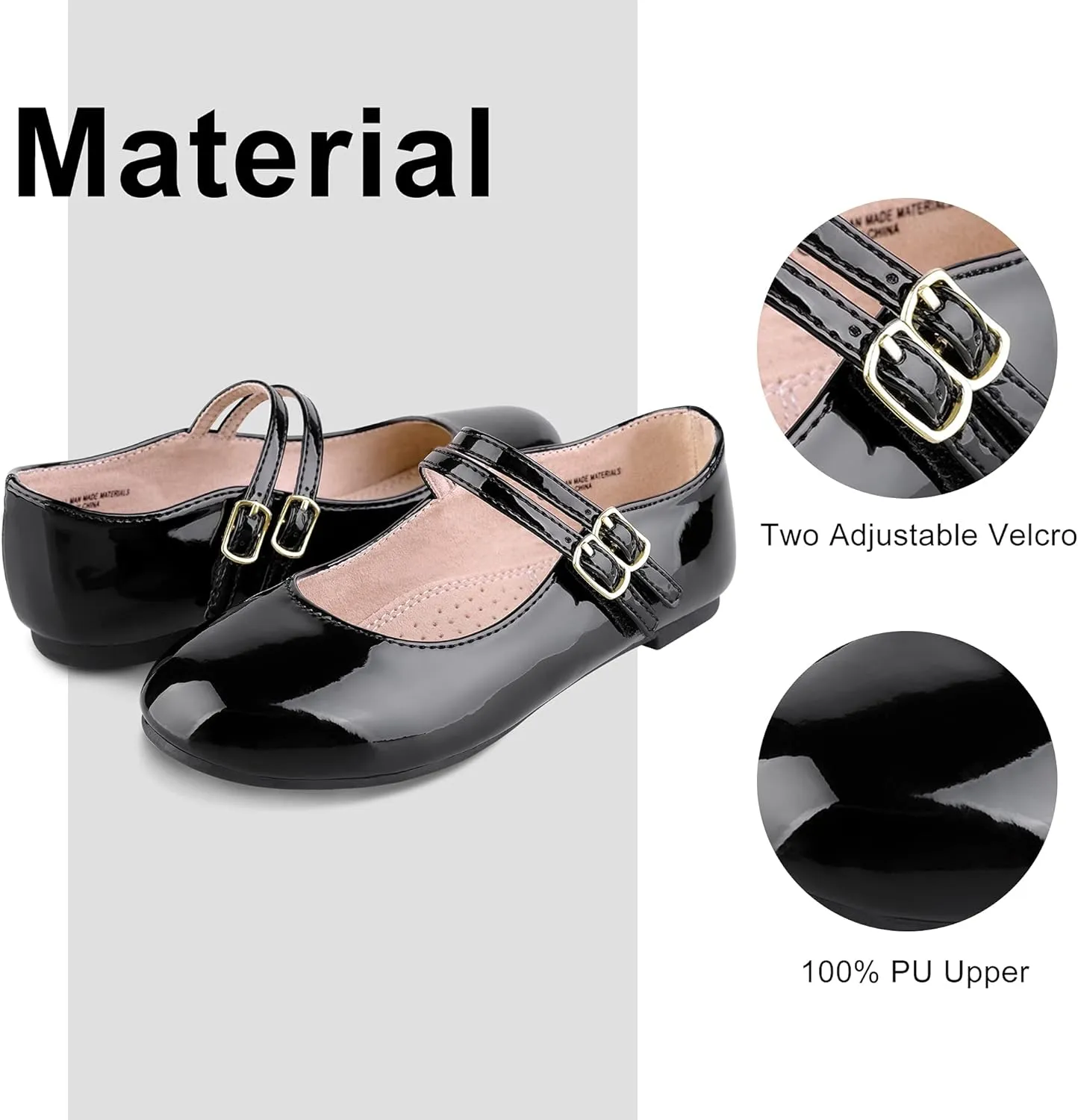 MIXIN Girls Dress Shoes Mary Jane Shoes for Girl Ballet Flats Back to School Princess Wedding Shoes