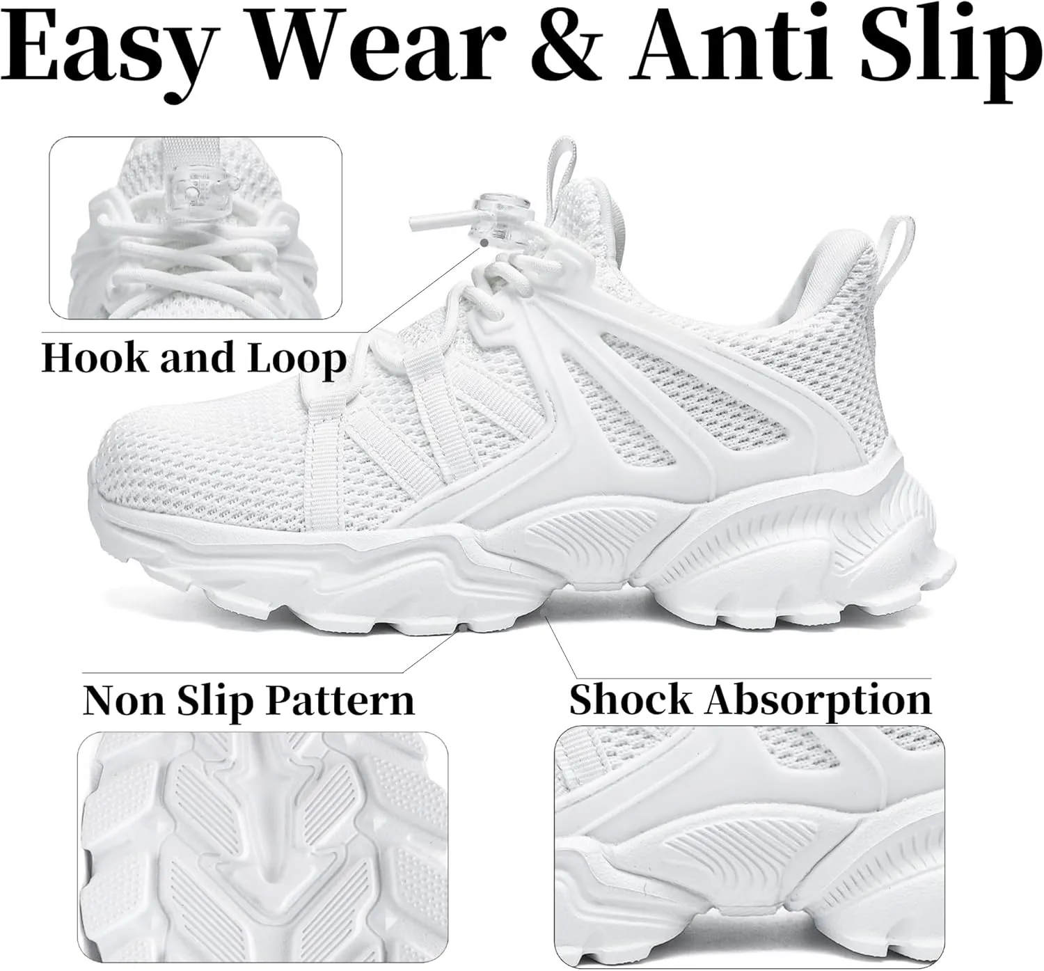 Nihaoya Boys Girls Sneakers Kids Tennis Shoes Lightweight Breathable Mesh Walking Running Shoe for Toddler/Little Kid/Big Kid