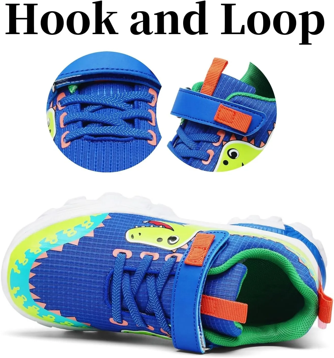 Nihaoya Kids Sneakers Boys Girls Tennis Shoes for Running Athletic Comfortable Cartoon Walking Sneakers Little Kid/Big Kid