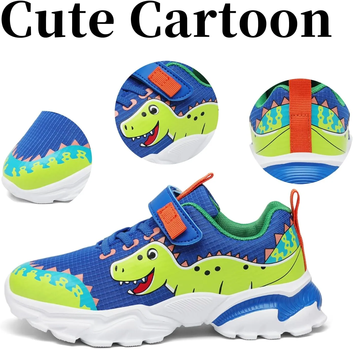 Nihaoya Kids Sneakers Boys Girls Tennis Shoes for Running Athletic Comfortable Cartoon Walking Sneakers Little Kid/Big Kid