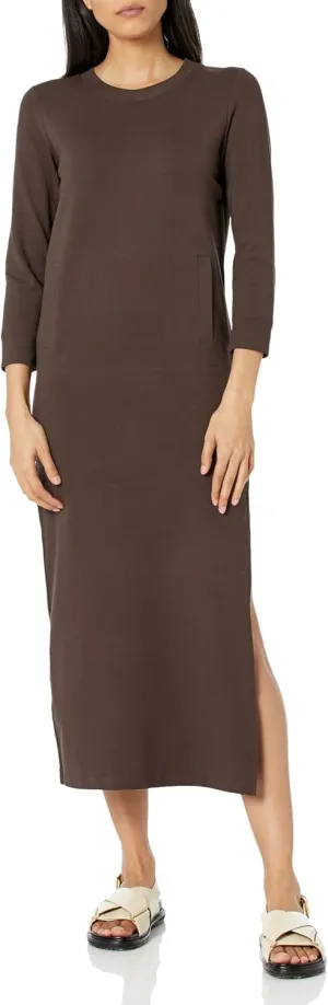 Norma Kamali Women's 3/4 Sleeve Tailored Terry Gown
