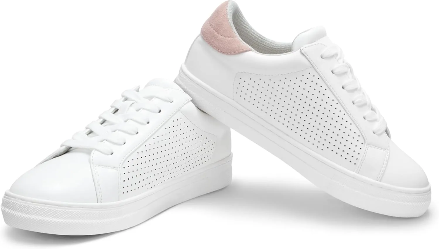 PARTY Women's Glitter Fashion Star Sneakers Low Top Platform Lace Up Comfortable Wedding Walking Shoes