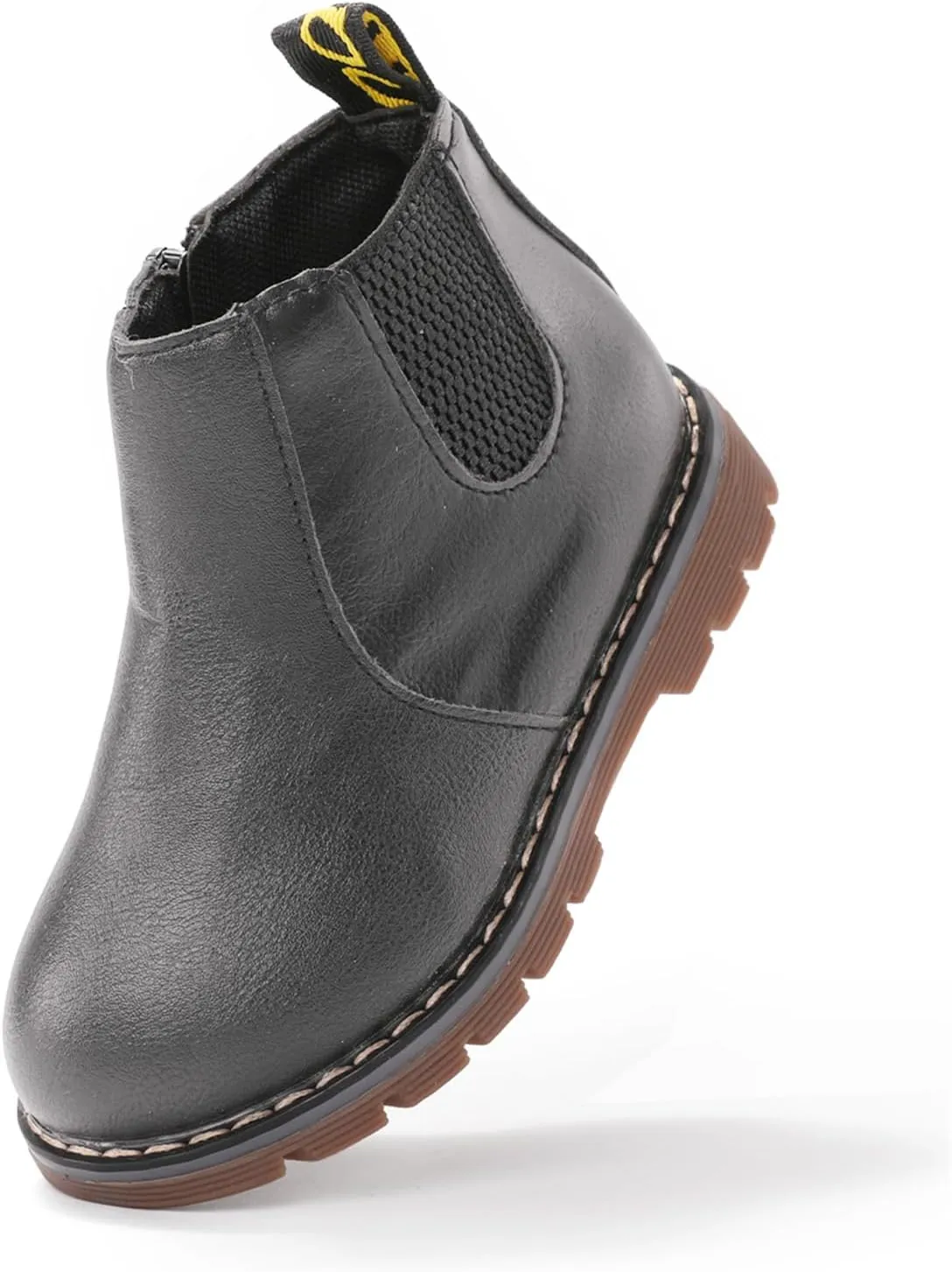 PATPAT Boys Girls Boots Waterproof Lace Up Kids Cowboy Boots Toddler Boots With Side Zipper for Toddler/Little Kid/Big Kid