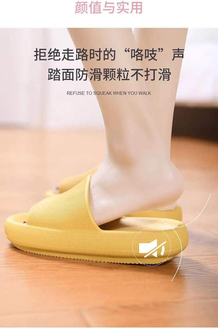 Pillow Slippers for Women and Men | House Slides Shower Sandals | Cushioned Thick Sole