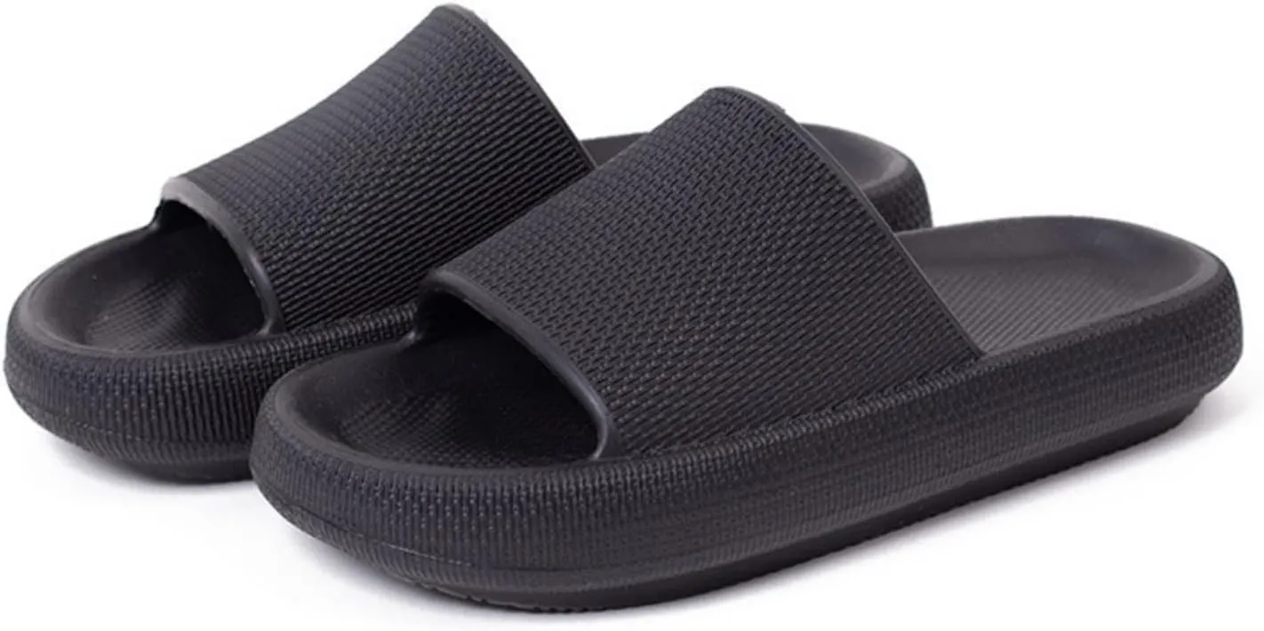 Pillow Slippers for Women and Men | House Slides Shower Sandals | Cushioned Thick Sole