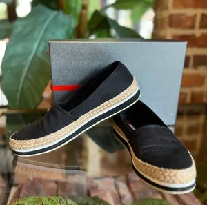 Prada Black Canvas Espadrilles SZ 41